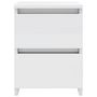 Voir la diapositive 4 : VIDAXL Table de chevet Blanc brillant 30x30x40 cm Bois d'ingenierie