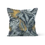 SOLEIL D'OCRE Coussin velours TROPIC, par Soleil d'Ocre. Coloris disponibles : Gris