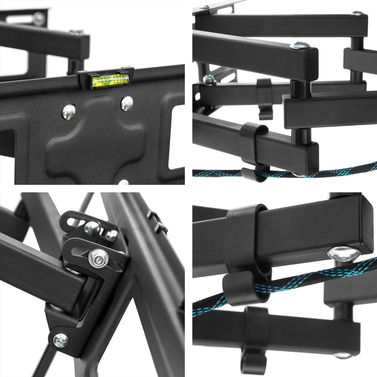 tectake Support mural TV 26 - 75  orientable et inclinable, VESA max.: 400x400, max. 100kg