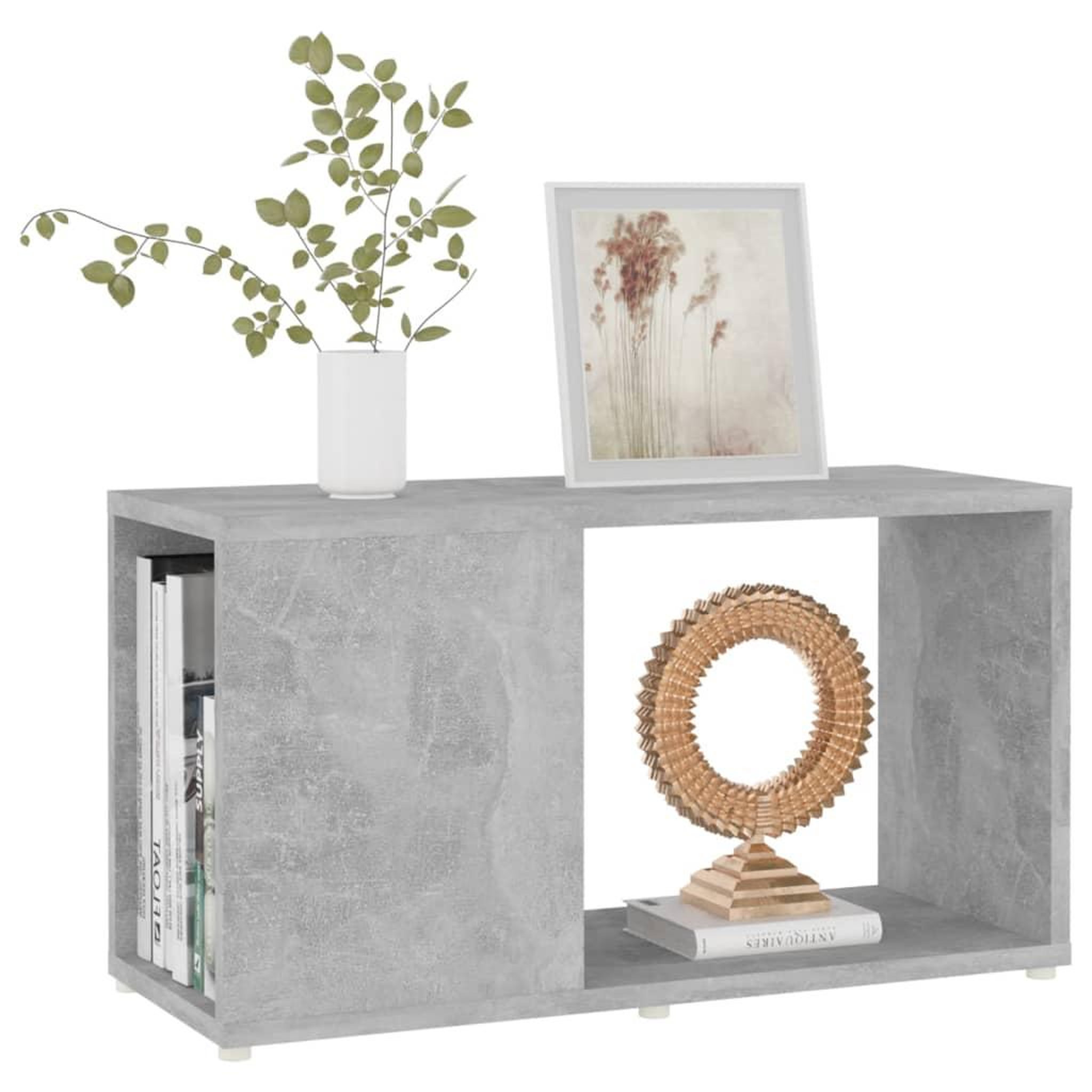 Voir la diapositive 4 : VIDAXL Meuble TV Gris beton 60x24x32 cm Bois d'ingenierie