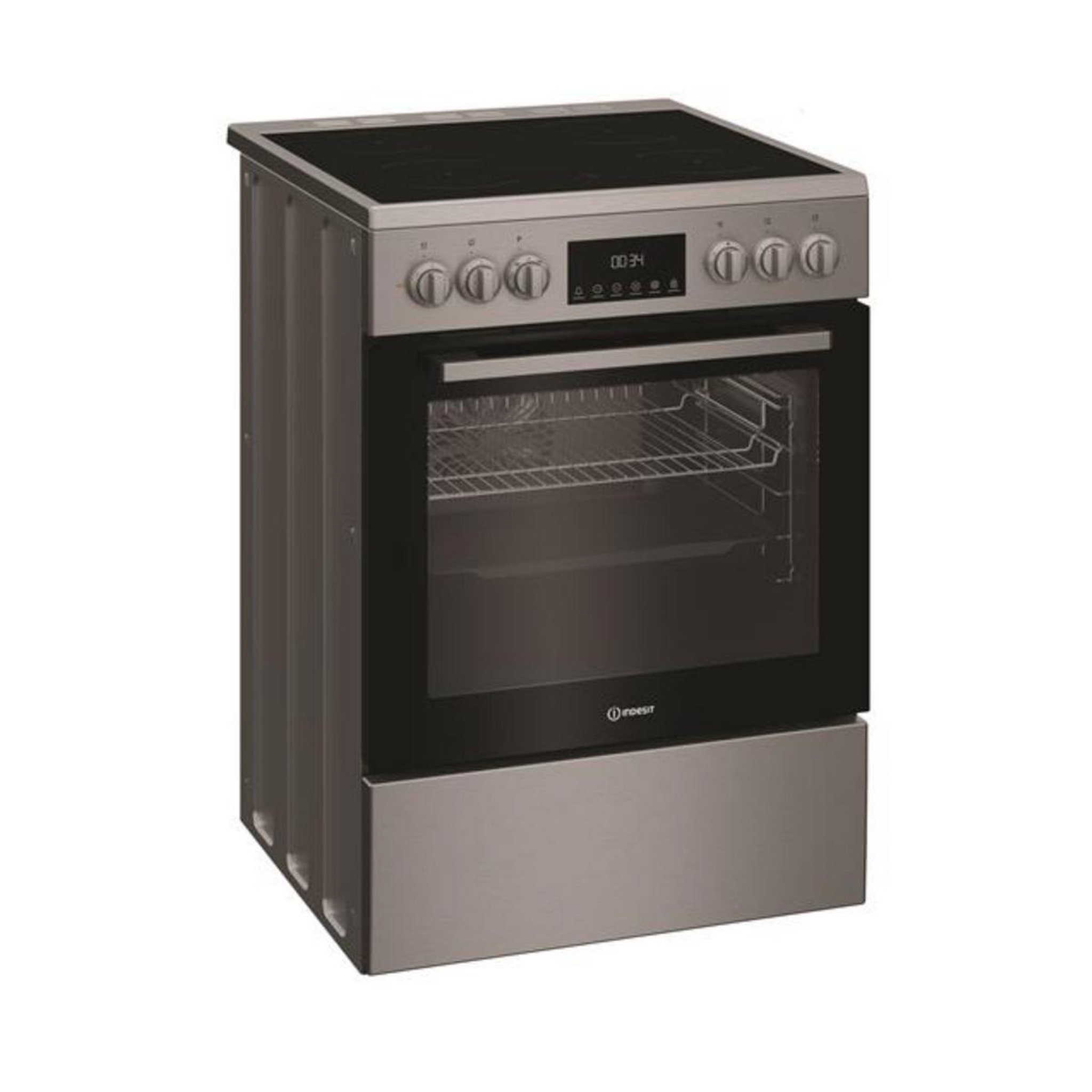 Voir la diapositive 3 : Indesit Cuisinière vitrocéramique 72l 3 feux - I6V5LCX