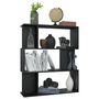 Voir la diapositive 5 : VIDAXL Bibliotheque/Cloison Noir 80x24x96 cm cm Bois d'ingenierie