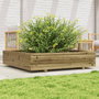 Voir la diapositive 3 : VIDAXL Jardiniere 110x110x26,5 cm bois de pin impregne