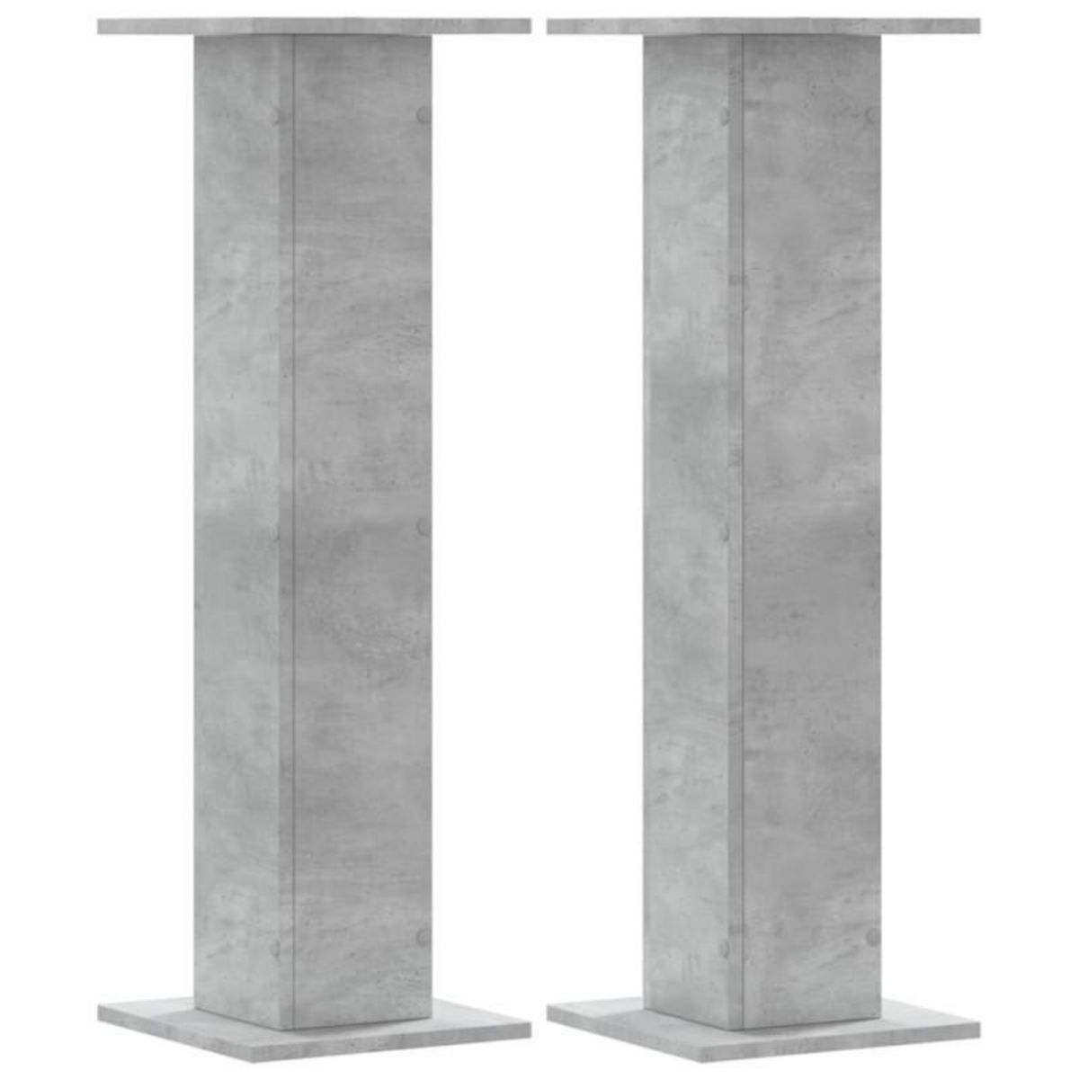 VIDAXL Supports de haut parleurs 2 pcs gris béton bois d ingénierie