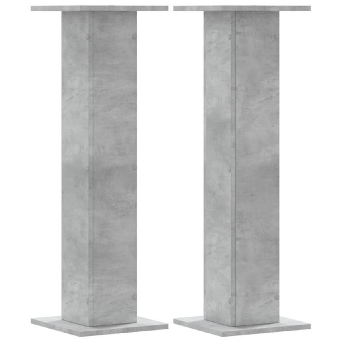 VIDAXL Supports de haut parleurs 2 pcs gris béton bois d ingénierie