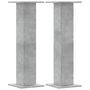 Voir la diapositive 2 : VIDAXL Supports de haut parleurs 2 pcs gris béton bois d ingénierie