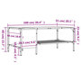 Voir la diapositive 6 : VIDAXL Table basse support chene sonoma 100x51x40cm bois d'ingenierie
