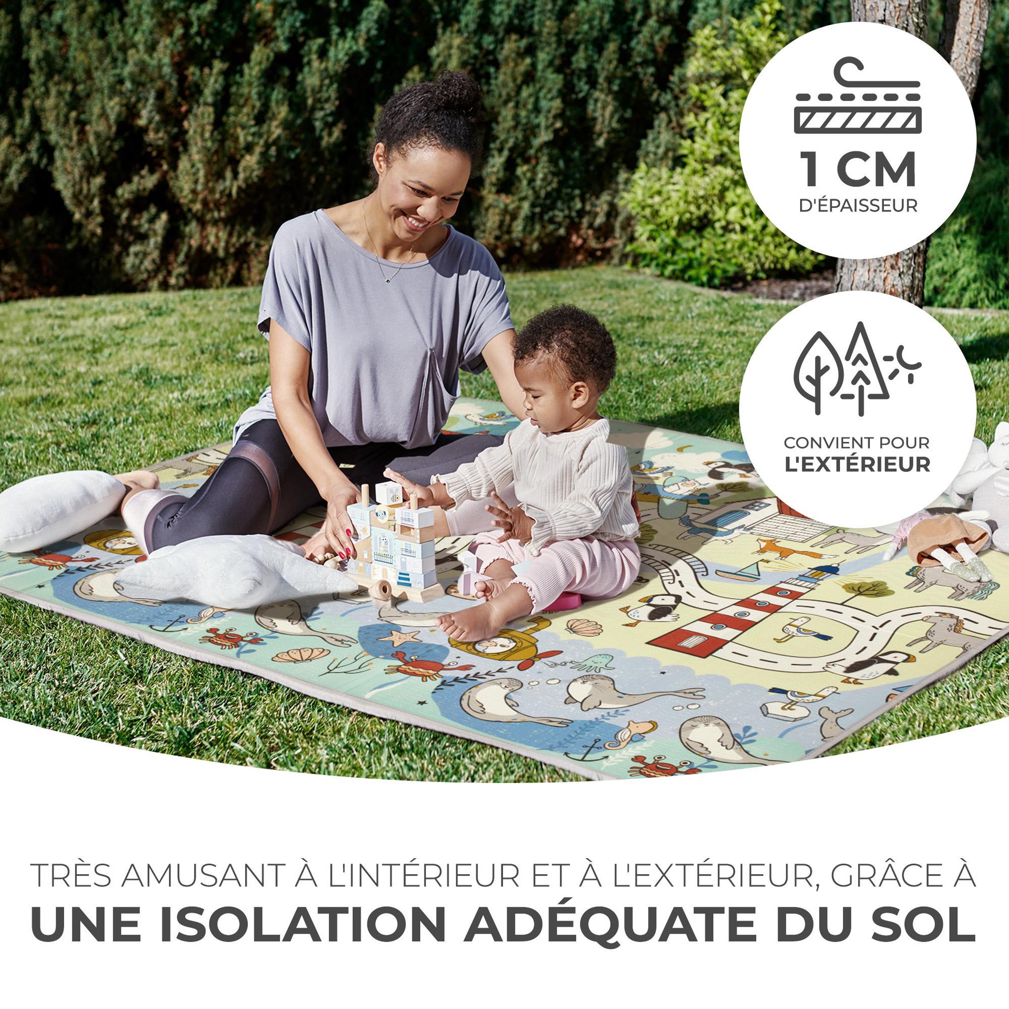 Voir la diapositive 6 : KINDERKRAFT Tapis d'évei Matty2- tapis sensoriel pour bébé