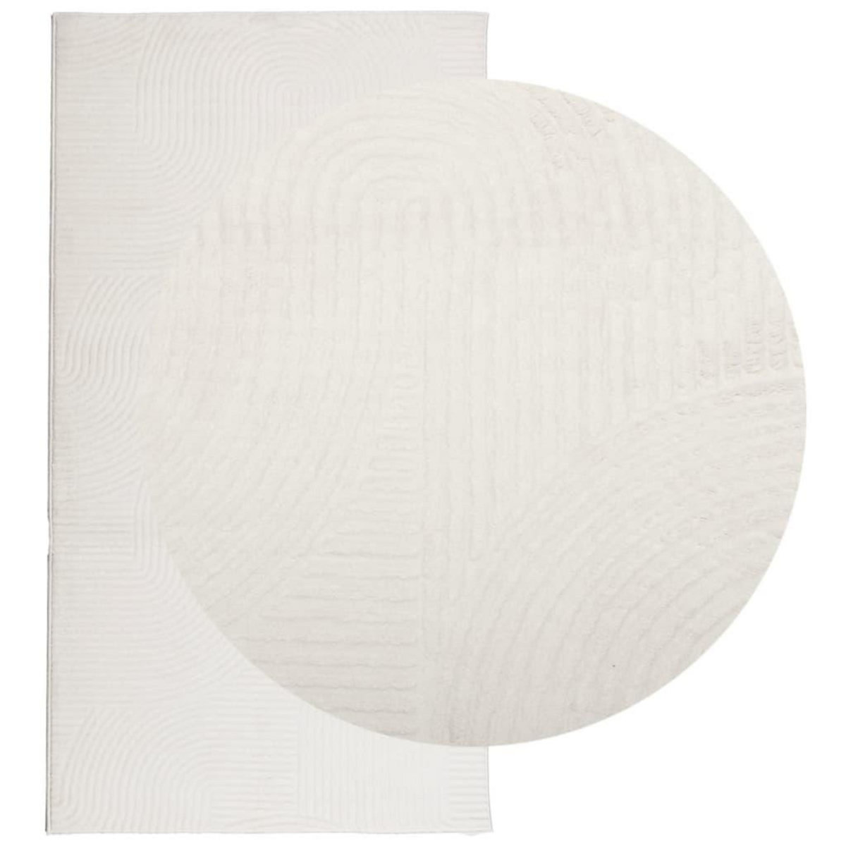 VIDAXL Tapis IZA poils courts style scandinave creme 80x150 cm