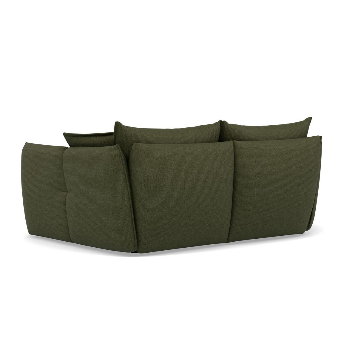 LISA DESIGN Cassiopee - canapé droit 3 places assise profonde en tissu texturé