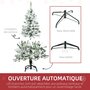 Voir la diapositive 6 : HOMCOM Sapin de Noël artificiel aspect enneigé Ø 70 x 120H cm 200 branches épines imitation Nordmann grand réalisme
