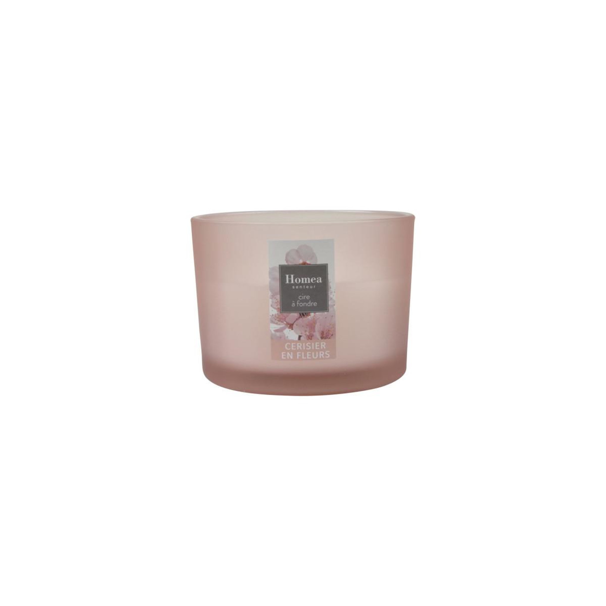 Voir la diapositive 2 : HOMEA Bougie Verrine Parfumée  Essentiel II  11cm Cerisier en Fleurs