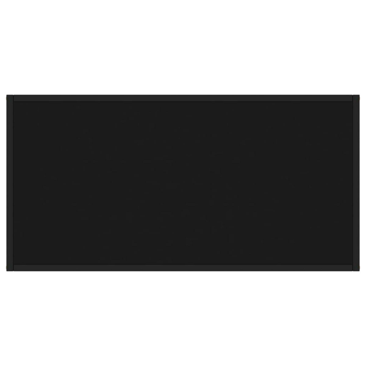 VIDAXL Table basse Noir avec verre noir 100x50x35 cm