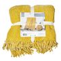 Voir la diapositive 6 : Paris Prix Plaid Chenille  Franges  120x150cm Moutarde