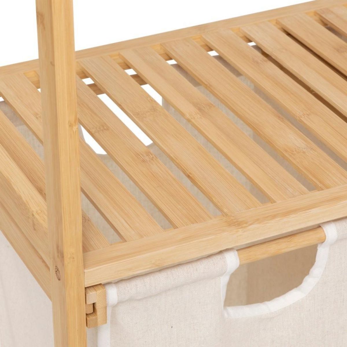 ATMOSPHERA Etagère Bambou avec 2 paniers à linge
