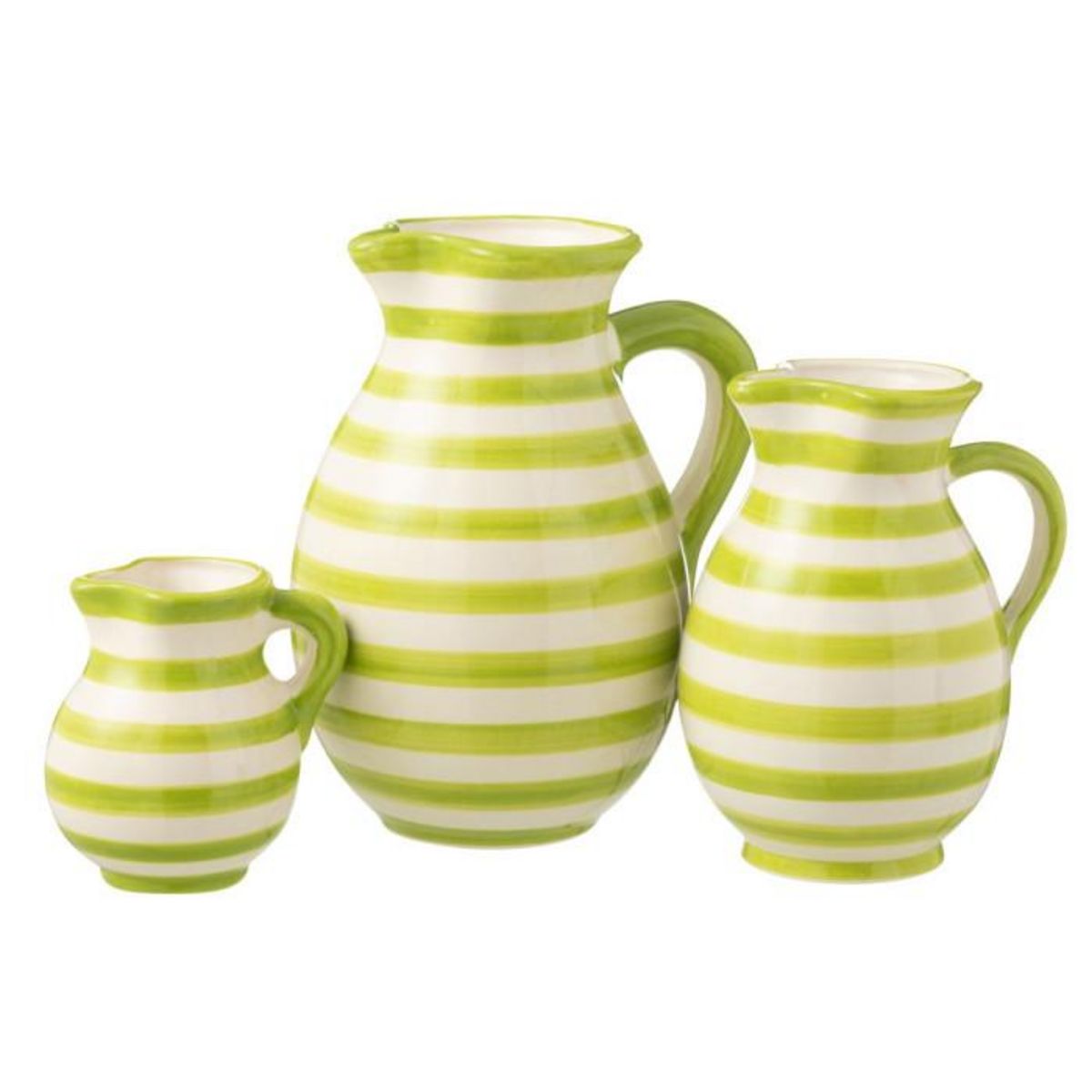 Paris Prix Pichet en Céramique  Granada Rayure  3,3L Vert