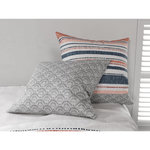 ATELIER DU COTON Parure housse de couette 100% coton 57fils chakra. Coloris disponibles : Gris