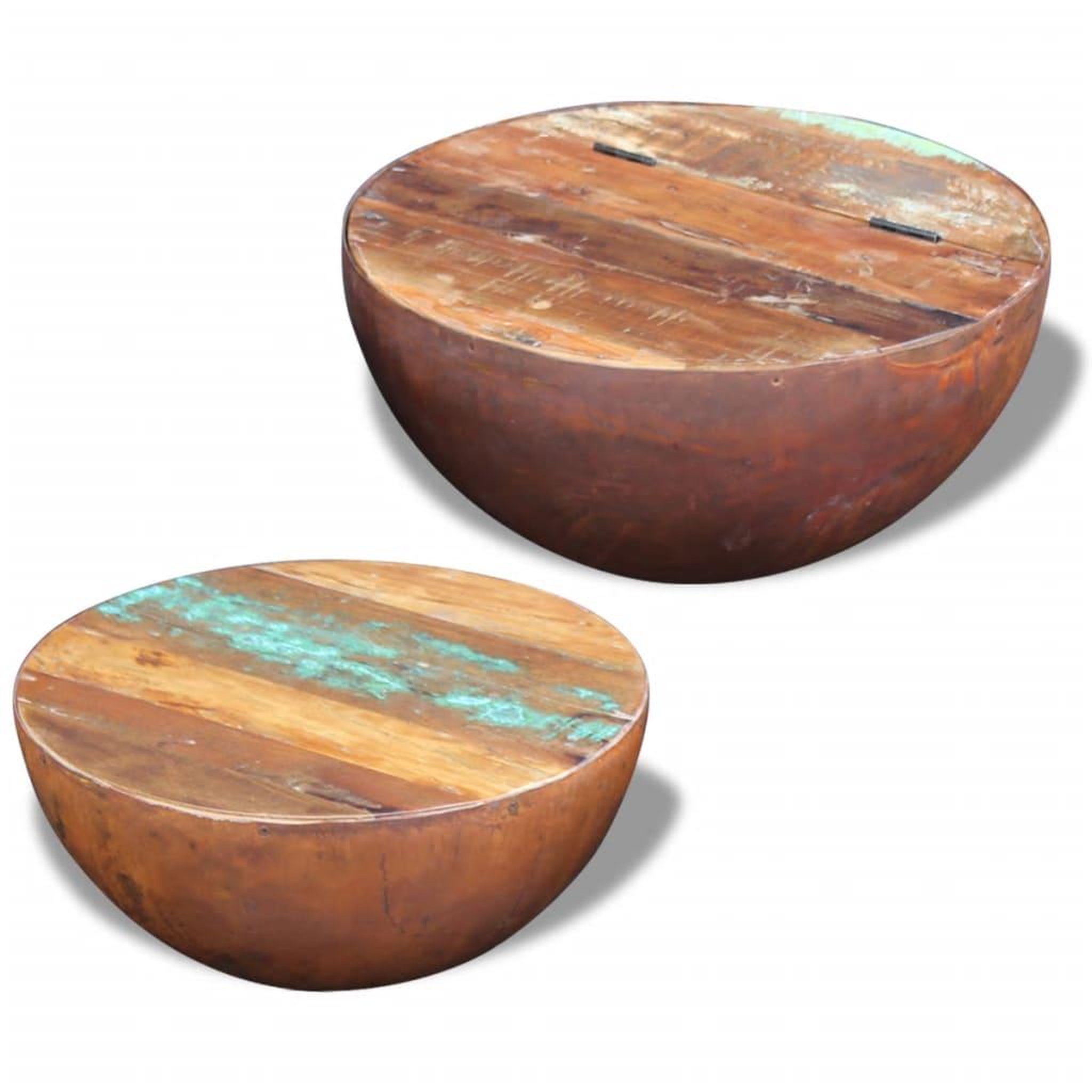 Voir la diapositive 2 : VIDAXL Ensemble de 2 tables basses Bois de recuperation massif