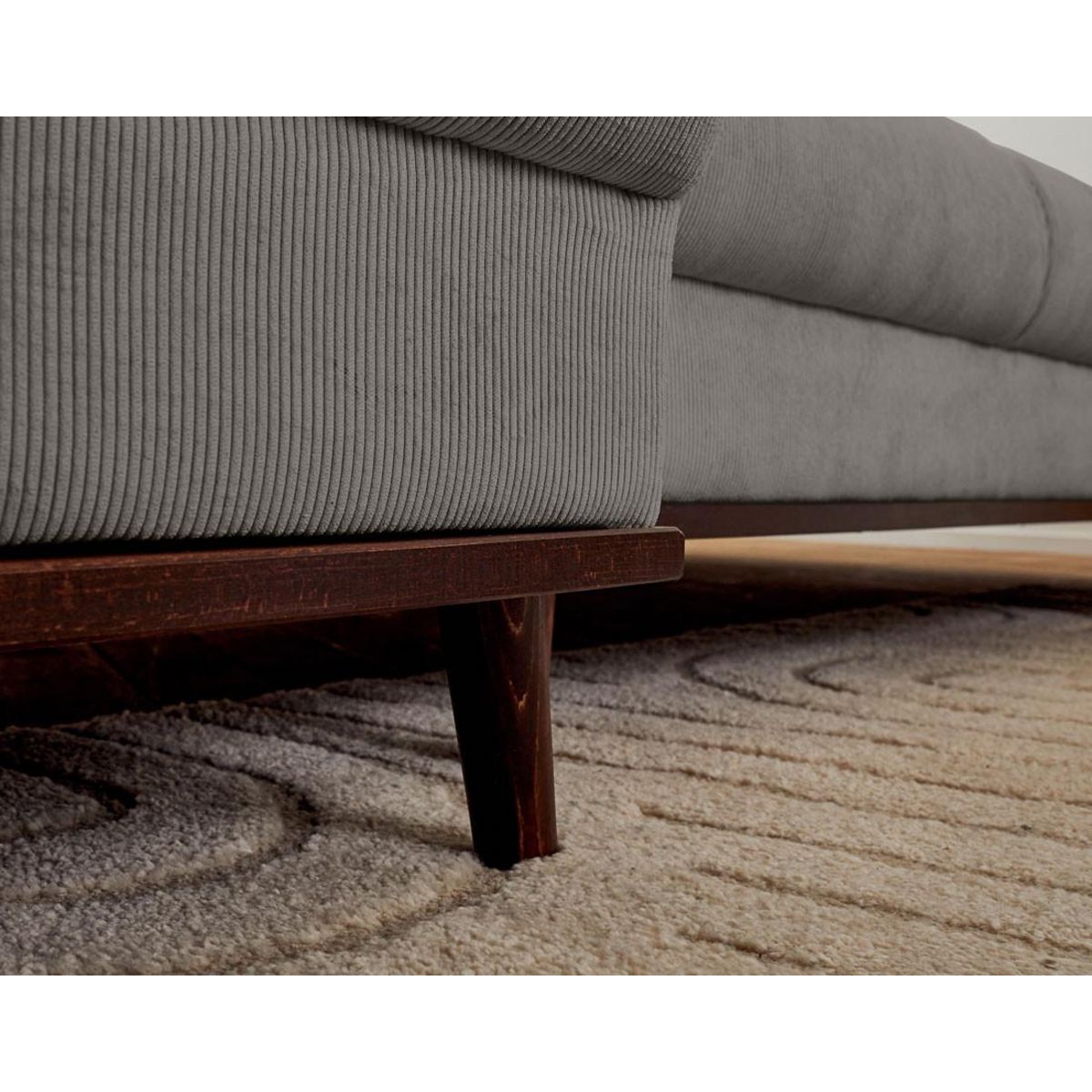 LISA DESIGN Albane - canapé panoramique en u - 7 places - convertible avec coffre - en velours côtelé