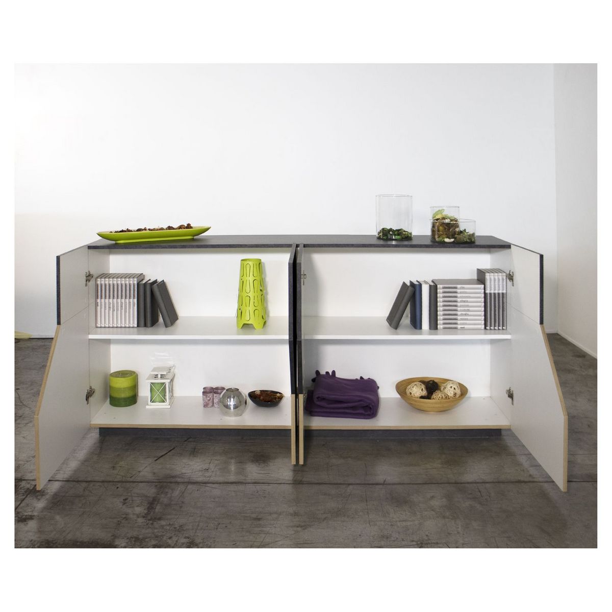 Buffet moderne 2 portes L160cm SORRENTE