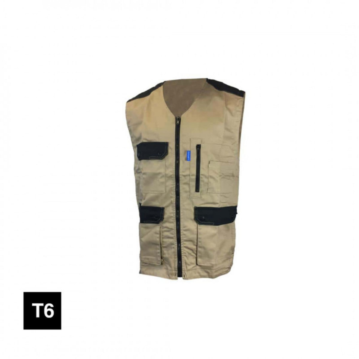  Gilet de travail CEPOVETT Kargo pro light - beige et noir - Taille 6