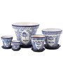 Voir la diapositive 3 : Paris Prix Pot Avec Soucoupe en Céramique  Granada  27cm Bleu Cobalt
