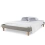 Voir la diapositive 3 : HomeStyle4U Lit Futon Double 160 x 200 Tissu Gris
