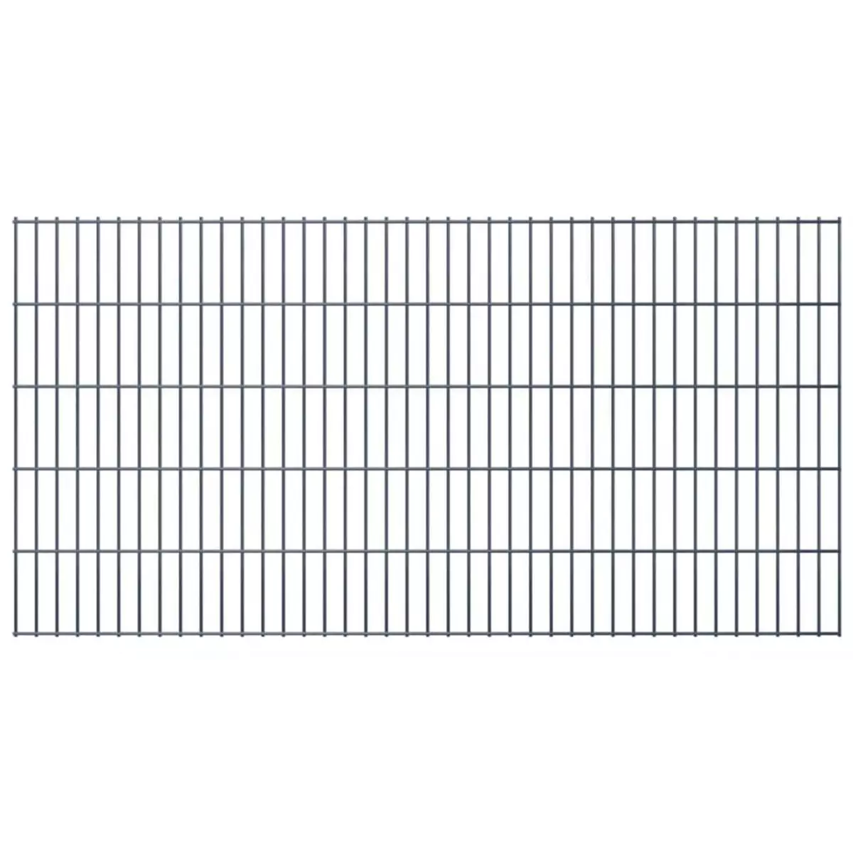 VIDAXL Panneaux de cloture de jardin 2D 2,008x1,03 m 10 m total Gris