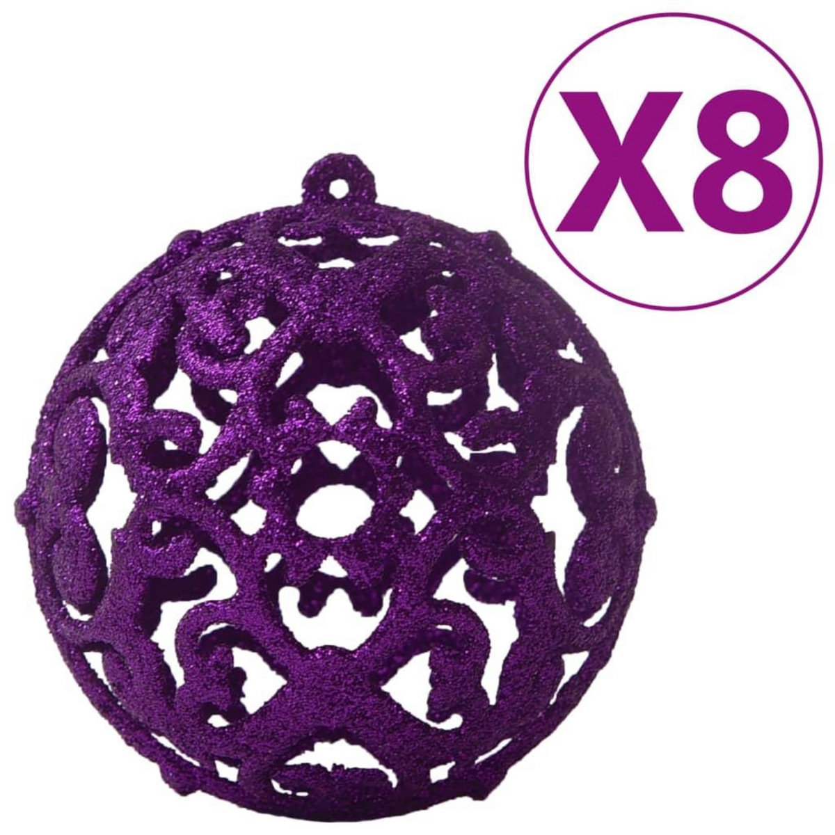 VIDAXL Ensemble de boules de Noël 100 pcs Violet