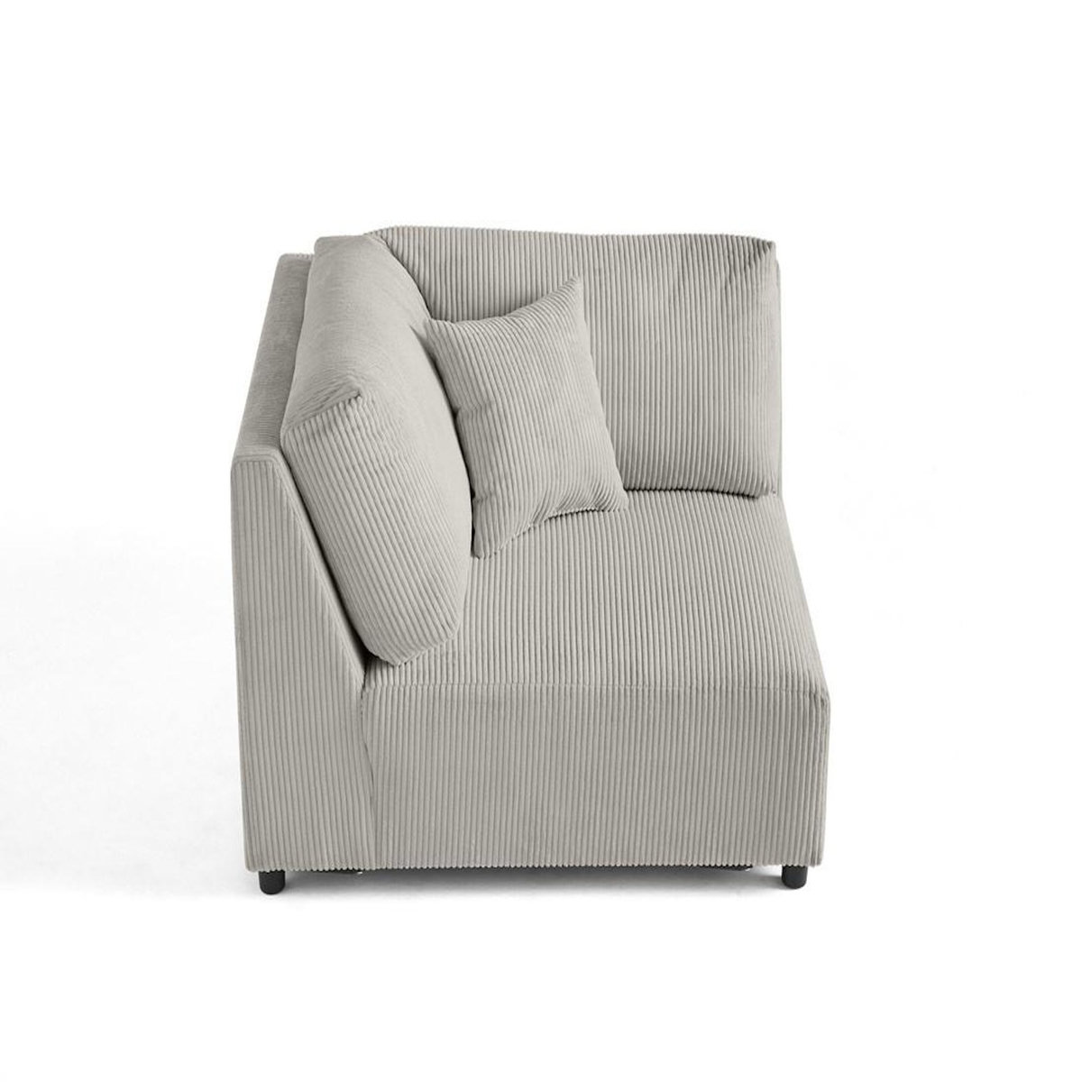 LISA DESIGN Garance - module d'assise d'angle réversible - en velours côtelé