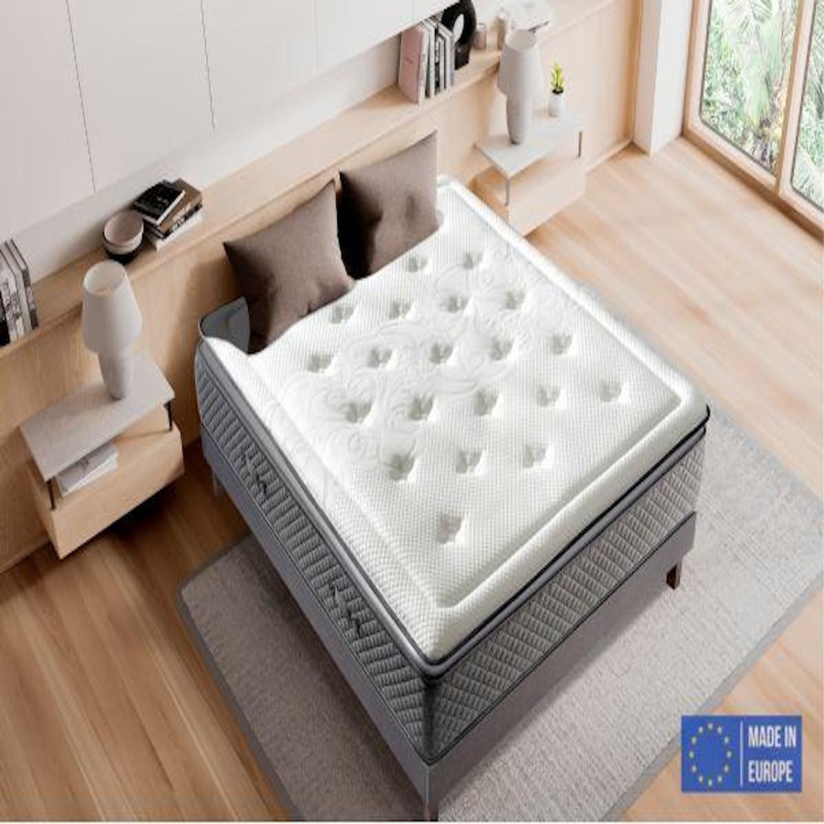 DAGOSTINO HOME Matelas 90x190 - 30cm Epaisseur - Mousse HR Très Ferme | Double Face (Été-Hiver) | Soutien Équilibré, Parfait et Tonique