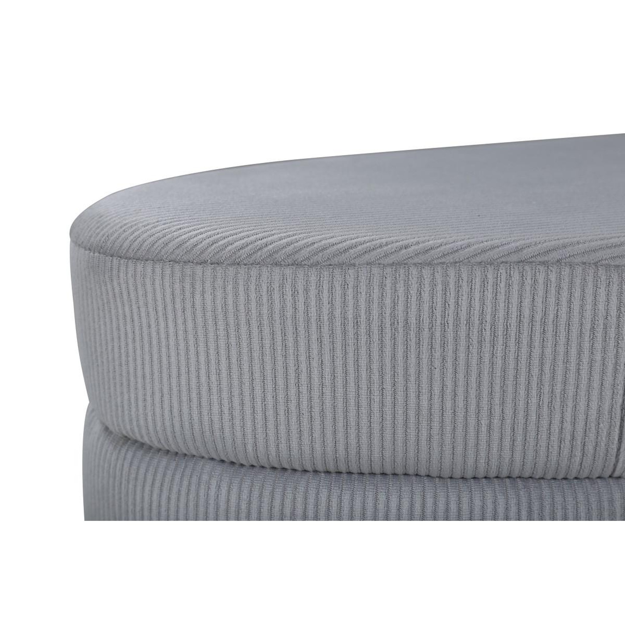 Voir la diapositive 5 : Paris Prix Pouf en velours côtelé  otto  100cm gris clair