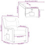 Voir la diapositive 6 : VIDAXL Fauteuil inclinable de massage Marron fonce Tissu