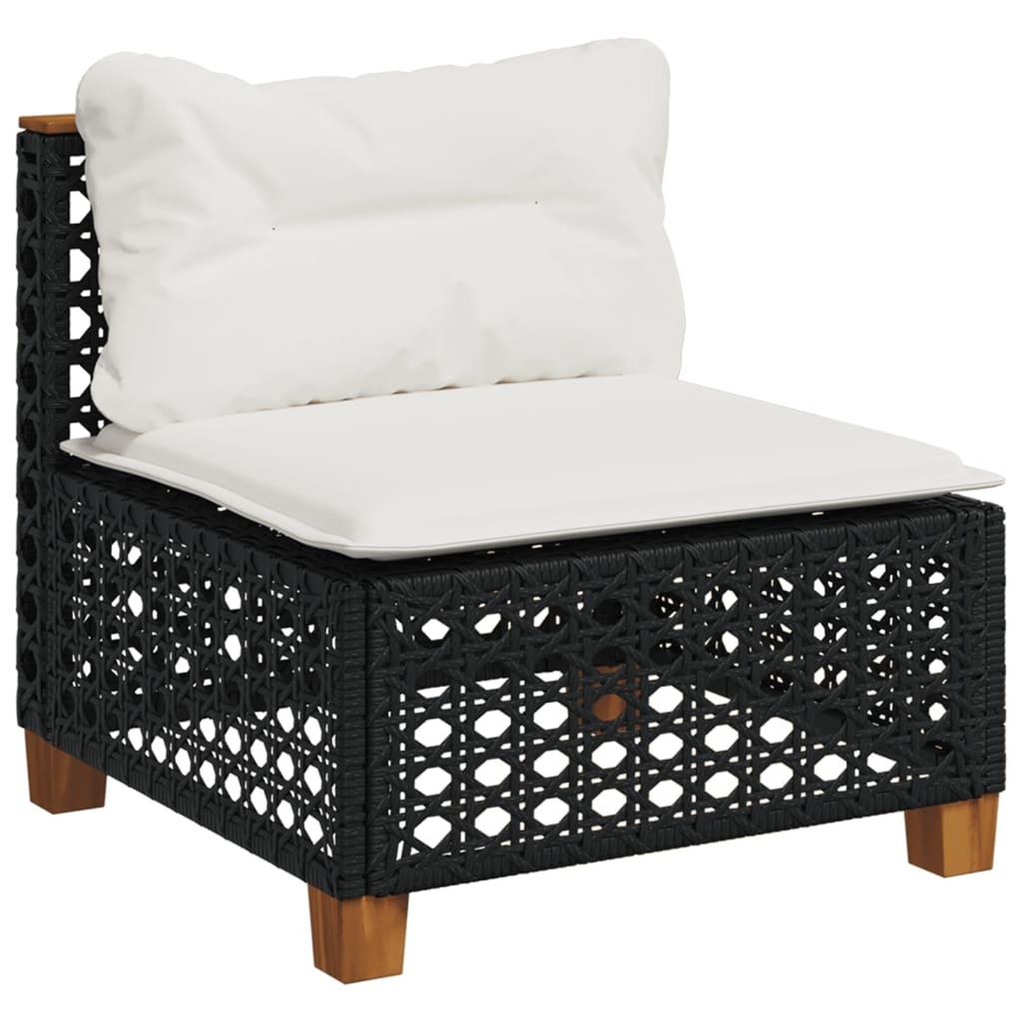 Voir la diapositive 4 : VIDAXL Salon de jardin 9 pcs avec coussins noir resine tressee