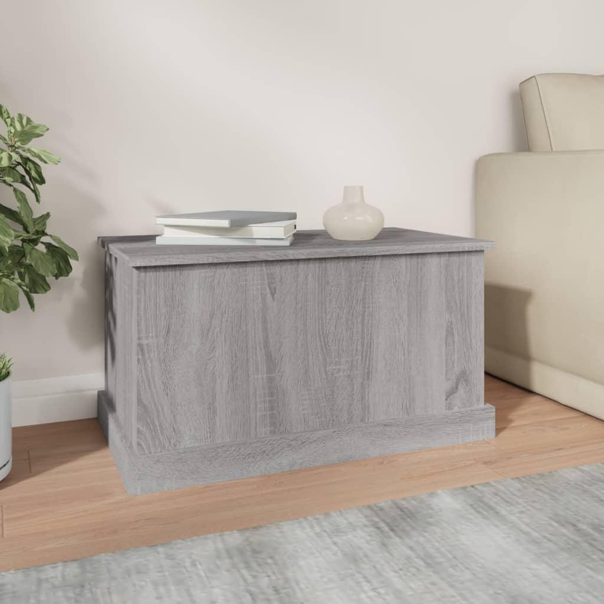 Voir la diapositive 3 : VIDAXL Boîte de rangement sonoma gris 70x40x38 cm bois d'ingenierie