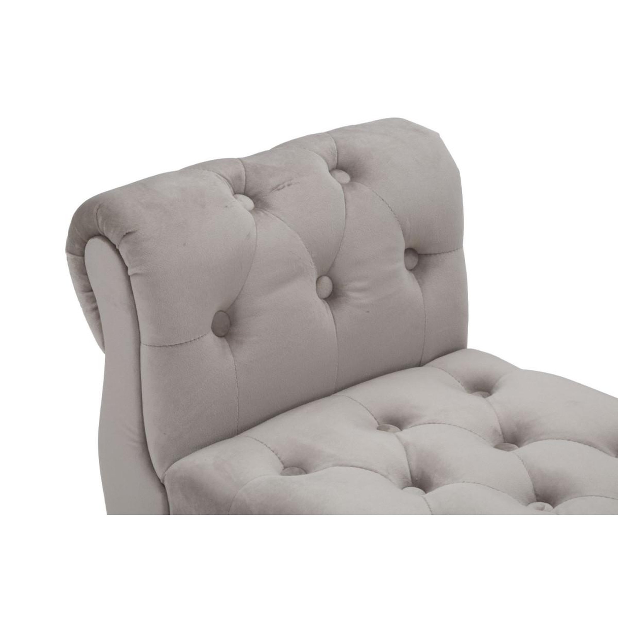 Voir la diapositive 5 : Paris Prix Banquette en velours  paris  120cm gris