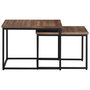 Voir la diapositive 4 : VIDAXL Tables basses gigognes 2 pcs bois massif de teck