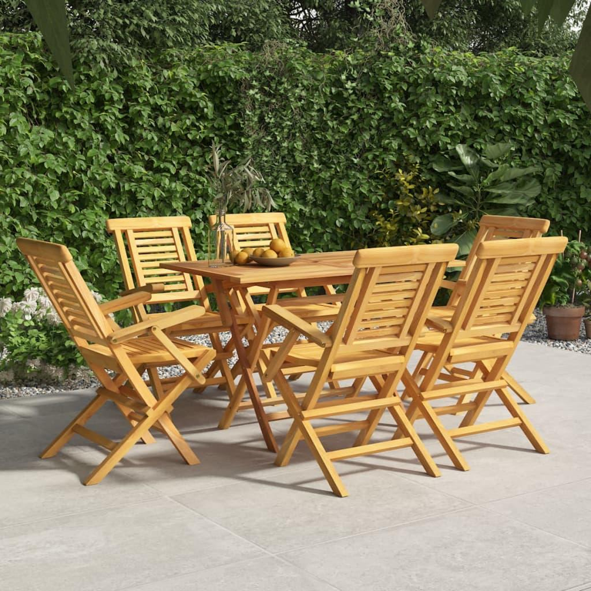 VIDAXL Chaises de jardin pliantes lot de 6 56x63x90cm bois massif teck