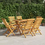 Voir la diapositive 1 : VIDAXL Chaises de jardin pliantes lot de 6 56x63x90cm bois massif teck