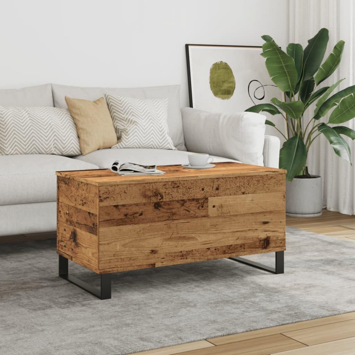 VIDAXL Table basse vieux bois 90x44,5x45 cm bois d'ingenierie