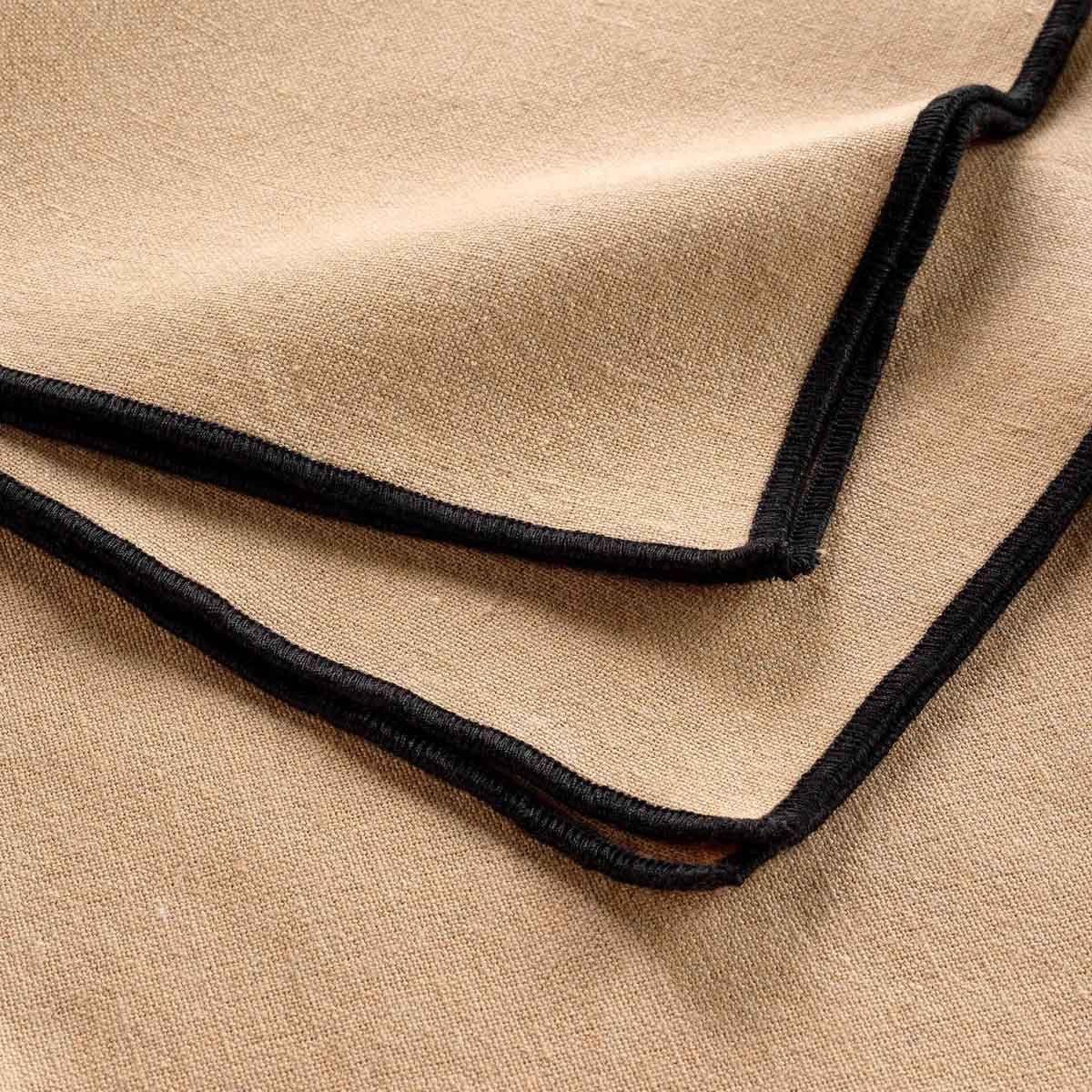 Voir la diapositive 2 : Douceur d'Intérieur Lot de 3 serviettes de table  mistraline  40x40cm beige