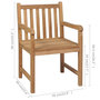 Voir la diapositive 6 : VIDAXL Chaises de jardin lot de 2 et coussins bleu Bois de teck massif