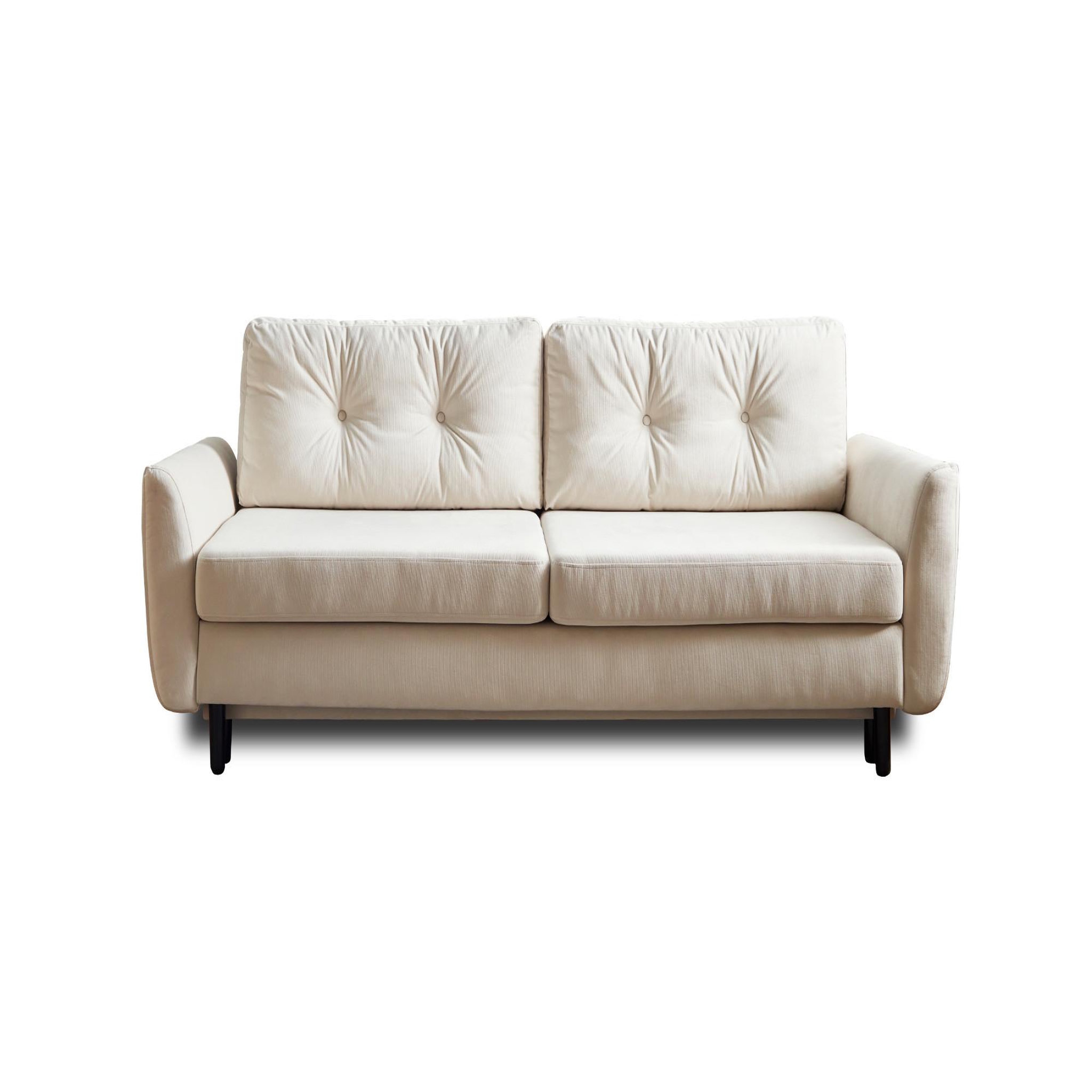 BEST MOBILIER Nils - canapé droit 3 places convertible - avec coffre de rangement - velours. Coloris disponibles : Bleu