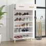 Voir la diapositive 3 : VIDAXL Armoire a chaussures Blanc 60x35x105 cm Bois d'ingenierie