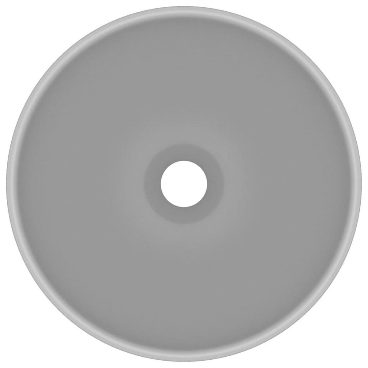 VIDAXL Lavabo rond de luxe de salle Gris clair mat 32,5x14cm Ceramique