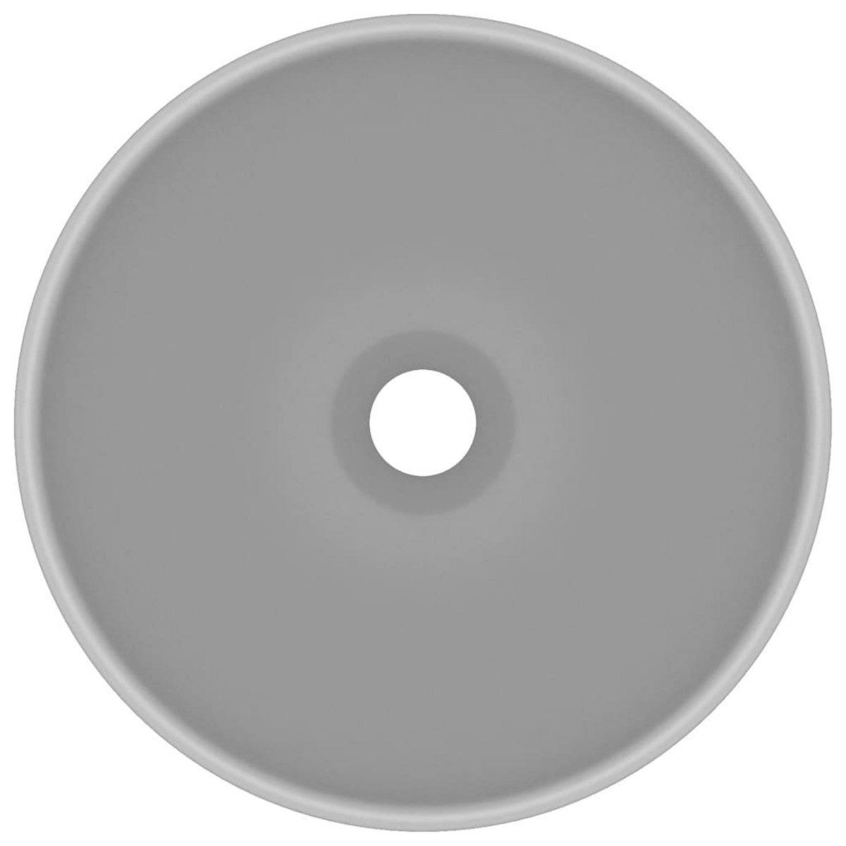 VIDAXL Lavabo rond de luxe de salle Gris clair mat 32,5x14cm Ceramique