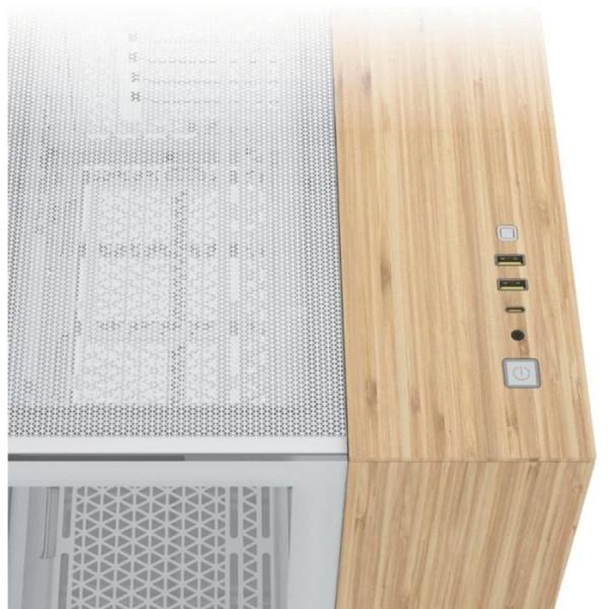 Voir la diapositive 2 : Corsair Boîtier PC - CORSAIR - CC-9011288-WW - 2500X - mATX - PC Case - White/Bamboo