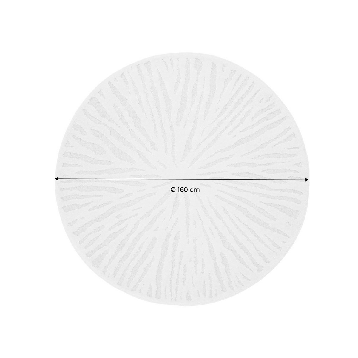 SWEEEK Tapis intérieur rond Ø160cm crème Helen