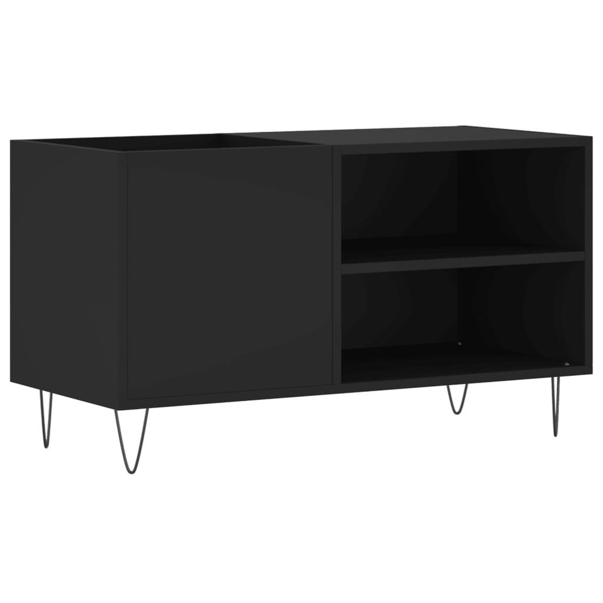 Voir la diapositive 2 : VIDAXL Armoire a disques noir 85x38x48 cm bois d'ingenierie