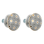 ATMOSPHERA Lot de 2 Boutons de Meuble  Arianna  4cm Blanc